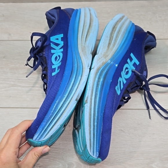HOKA One One Men Bondi 8 Blue Running Shoes Athletic Sneakers Sz 11.5D main image 11